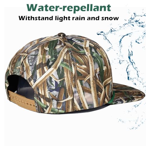 Image of EDTREK Performance Outdoorsman Snapback Truck Hat with Flat Brim - Unique Animal Embroidery