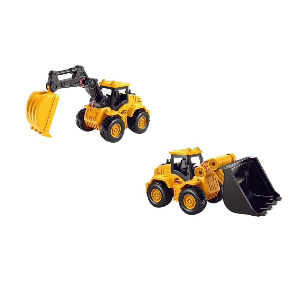PLUSPOINT Exclusive Collection of Construction Vehicles for Kids Pretend Play Toy Trucks Play Set Building Vehicles Set for Kids 3-14 Years (Bulldozer + Digger) Multicolor (B097ZD9R6K) Amazon Price History, Amazon Price Tracker