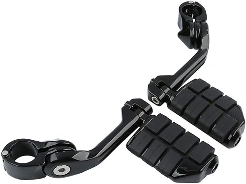 Miniatura 1 de Green-L Estribos universales ajustables para motocicleta con abrazadera de montaje en ángulo de 1 14 pulgadas de largo para Honda Harley Touring