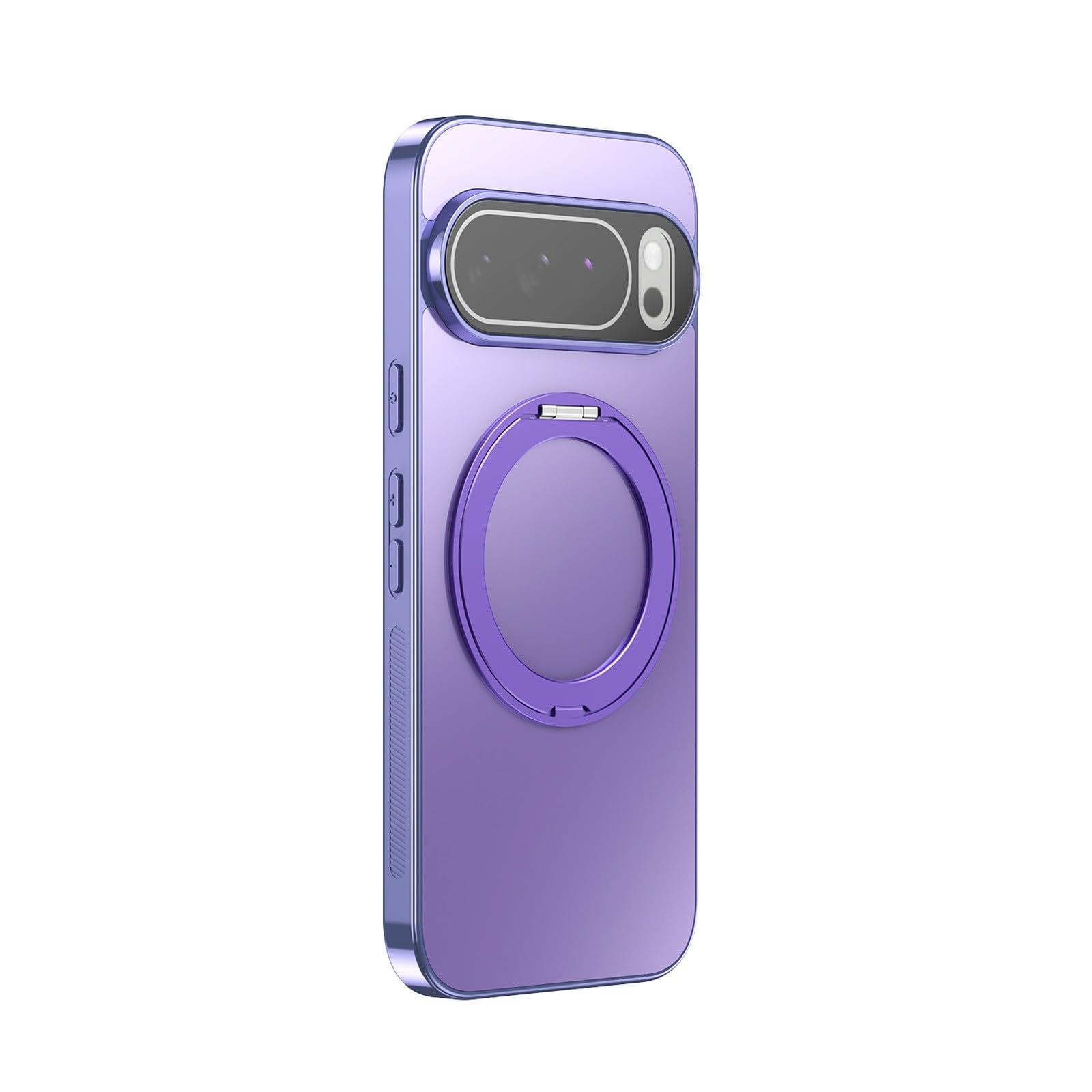 Generic Funda compatible con Google Pixel 11 (color: morado) con soporte de metal esmerilado, carcasa rígida