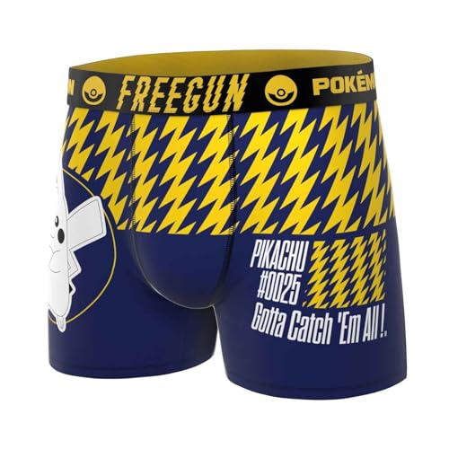 FREEGUN Boxer Homme Pokemon (FR/ES, Letras, M, Regular, Regular,