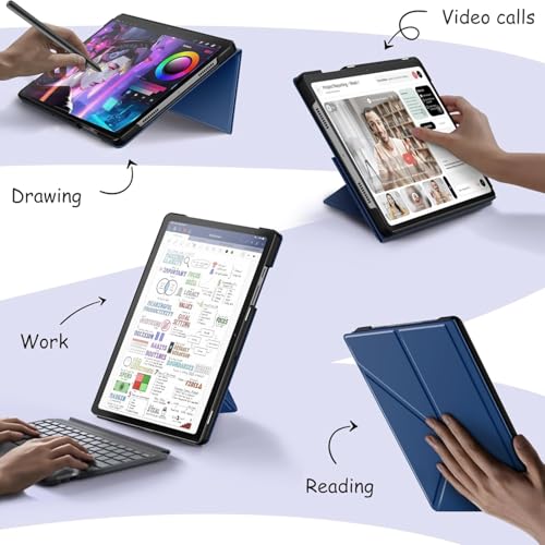 Image of MOCA Case for Samsung Galaxy Tab A9+ /A9 11 Inch 2023 (SM-X210 /X215 /X216), Foldable Stand Cover with Auto Wake Sleep, Slim Lightweight Protective Case (Ocean Blue)
