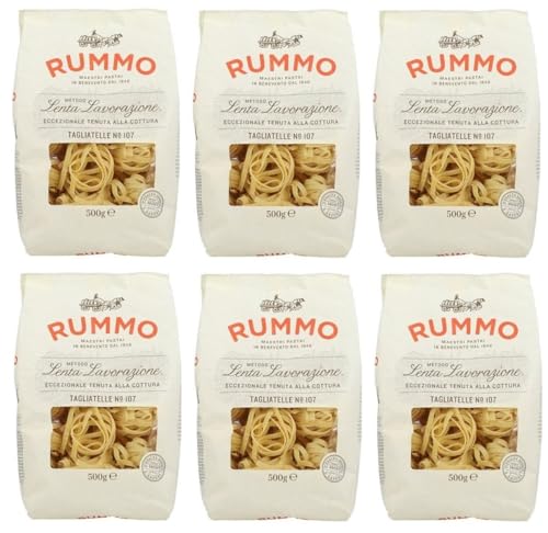 Tagliatelle Rummo pasta italiana de trigo duro de 500 g que nunca se pasa y mantiene la forma
