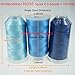 New brothreads - 40 Options- Various Assorted Color Packs of Polyester Embroidery Machine Thread Huge Spool 5000M for All Embroidery Machines -Different Blues