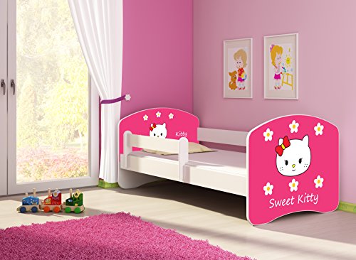 Clamaro Fantasia Weißes Kinderbett 160x80 'Kitty'