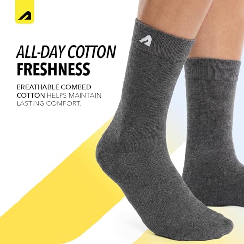 Image of Boldfit Socks for Men Combed Cotton Crew & Calf Length Formal Socks Breathable Anti-Odour Arch Support Anti-Slip Fit Reinforced Heel & Toe Soft Durable Office & Casual Wear, Pack of 3