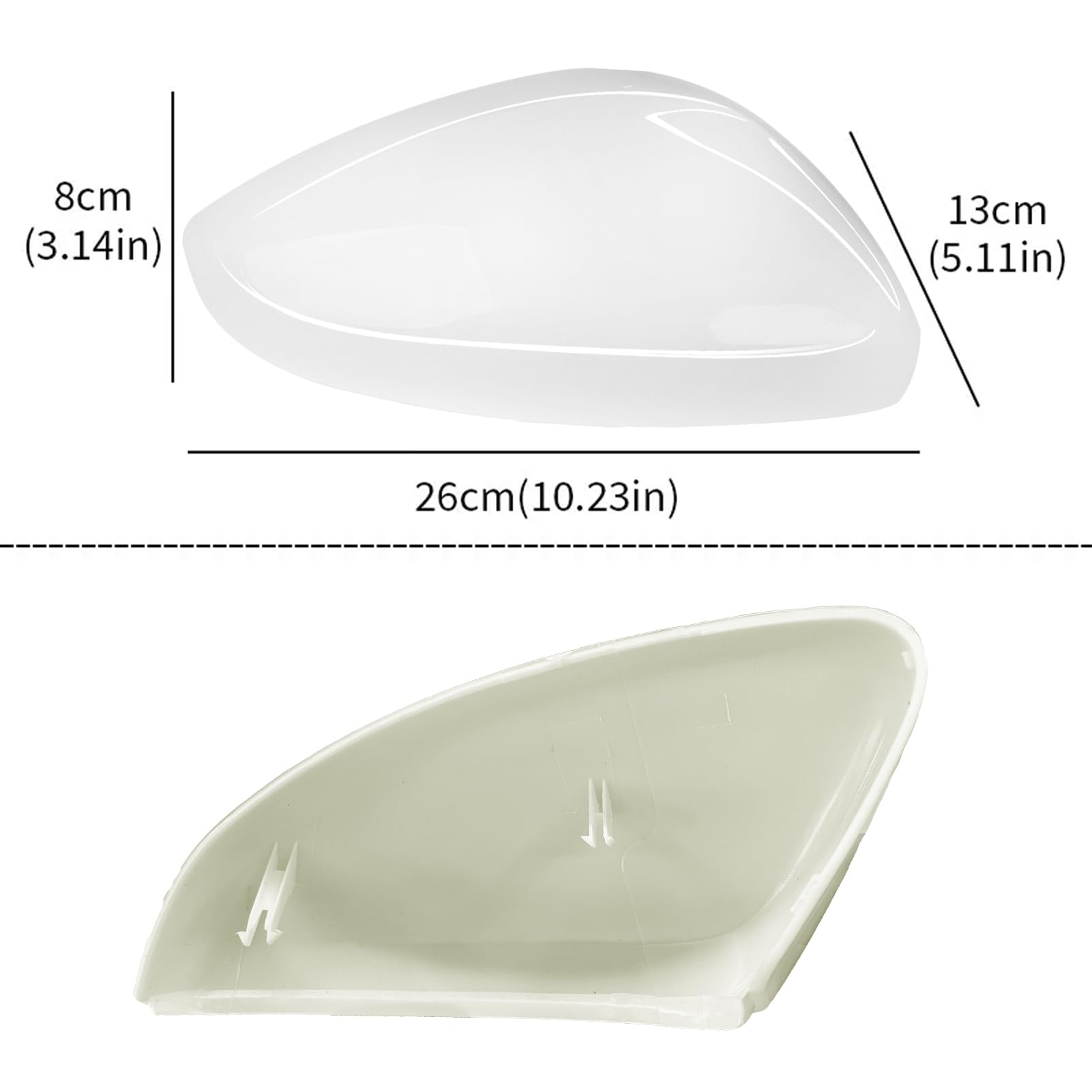 TTCR-II 2 PCS Coque de Rétroviseur Compatibles avec Peugeot 208 Boîtier de Rétroviseur 2012 2013 2014 2015 2016 2017 2018 2019 Couverture Miroir 208 Peugeot Gauche+Droite-Blanc