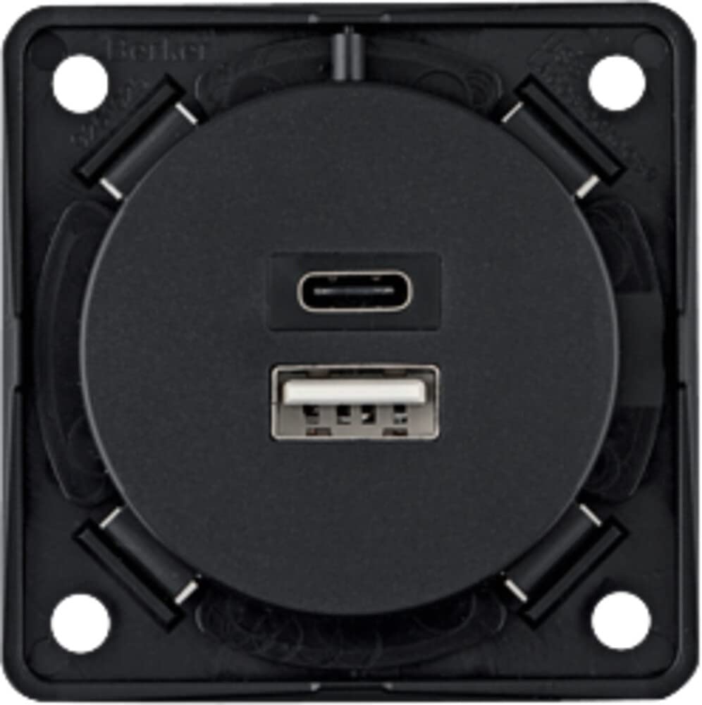USB Ladesteckdose 230V,2fach,3A,A+C 926202505 4011334520900 Berker