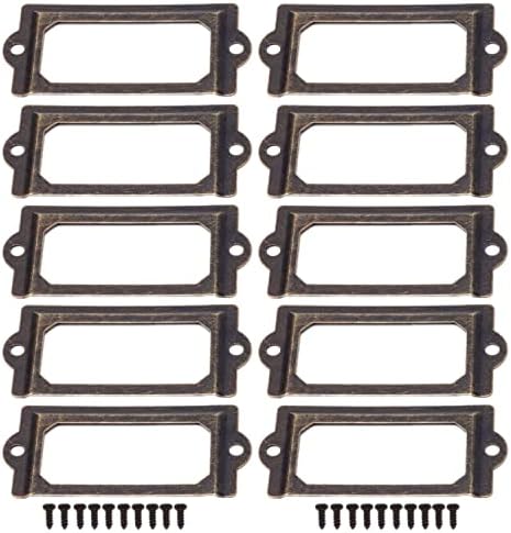 Pack of 10 Bronze Label Holders Antique Label Frame Metal Label ...