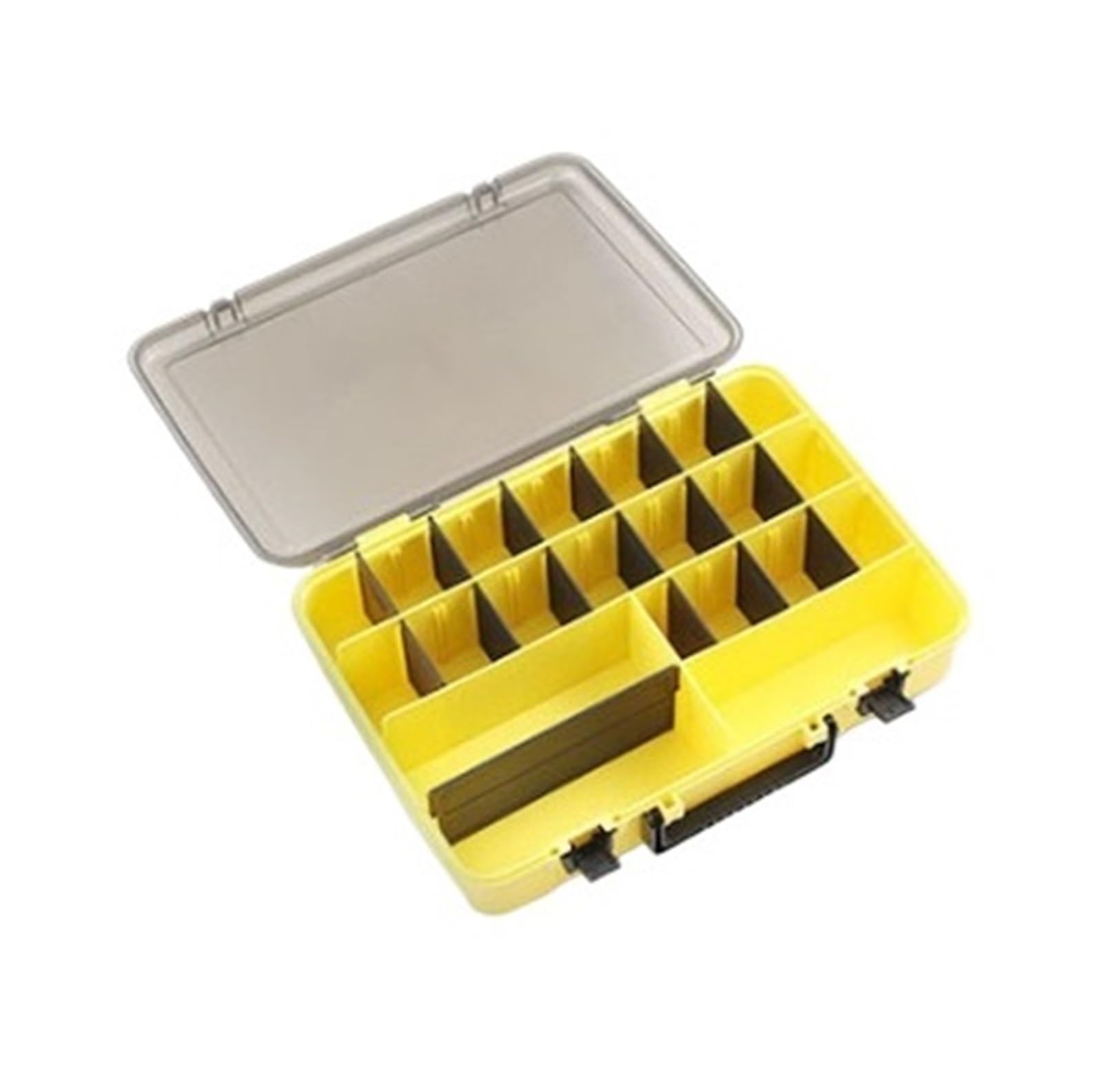 Lure Tackle Box Containers Fishing Tackle Box Organizer Bulk Container With Adjustable Dividers Saltwater Fishing Gear(Yellow)