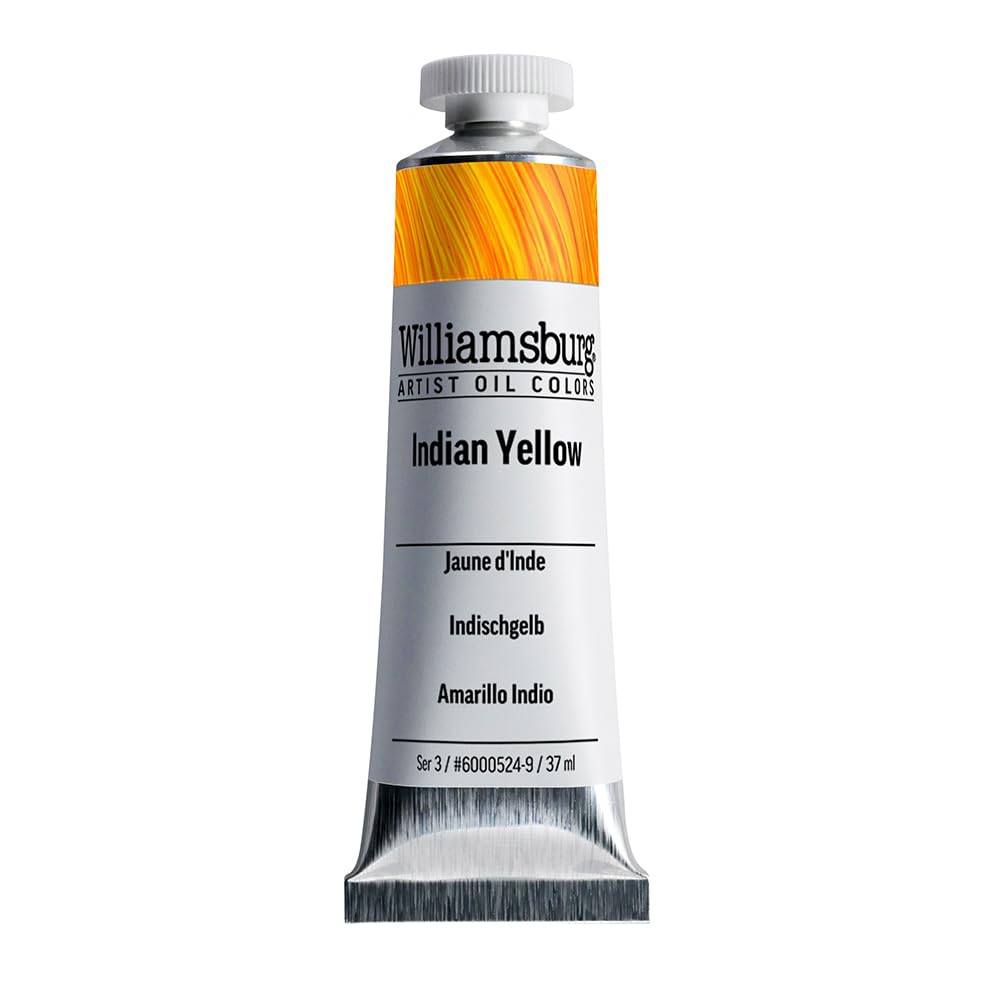 Williamsburg Indian Yellow peinture huile 37ml pour glacis et reflets