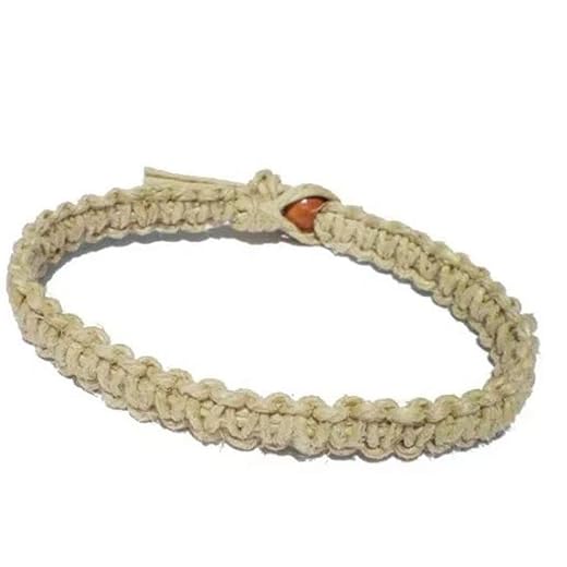 Natural Hemp Surfer Hawaiian Style Bracelet or Anklet - Handmade (8 inch Hemp Bracelet)