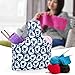 Teamoy Knitting Tote Bag(L12.2 x W7.5), Travel Project Wrist Bag for Knitting Needles(up to 11 Inches), Yarn and Crochet Supplies,Perfect Size for Knitting on The Go (Small, Sheep)