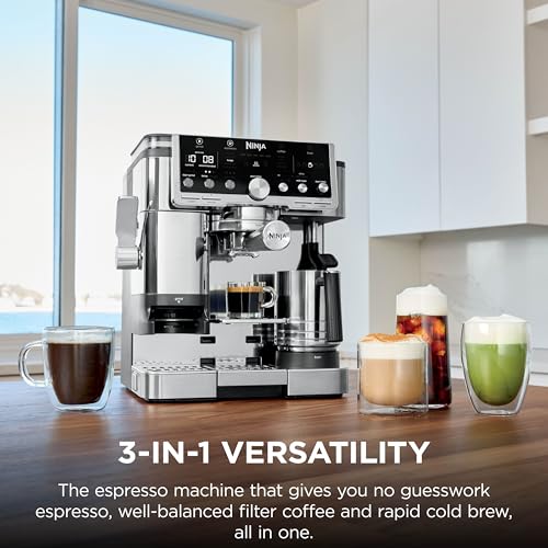 3-in-1 Coffee Machine, Latte, Cappuccino, Silver, - Image 2