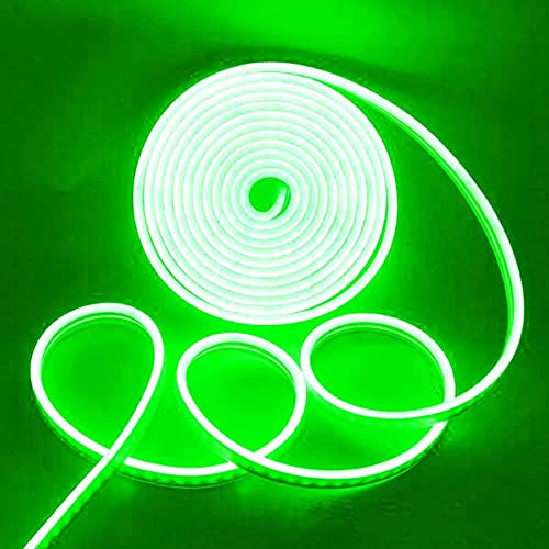Image of DOJI 2835 SMD LED Strip Rope Light Waterproof Outdoor Flexible Light with Connector for Diwali, Christmas, Indoor and Outdoor Decoration. (4 Meter, Green)