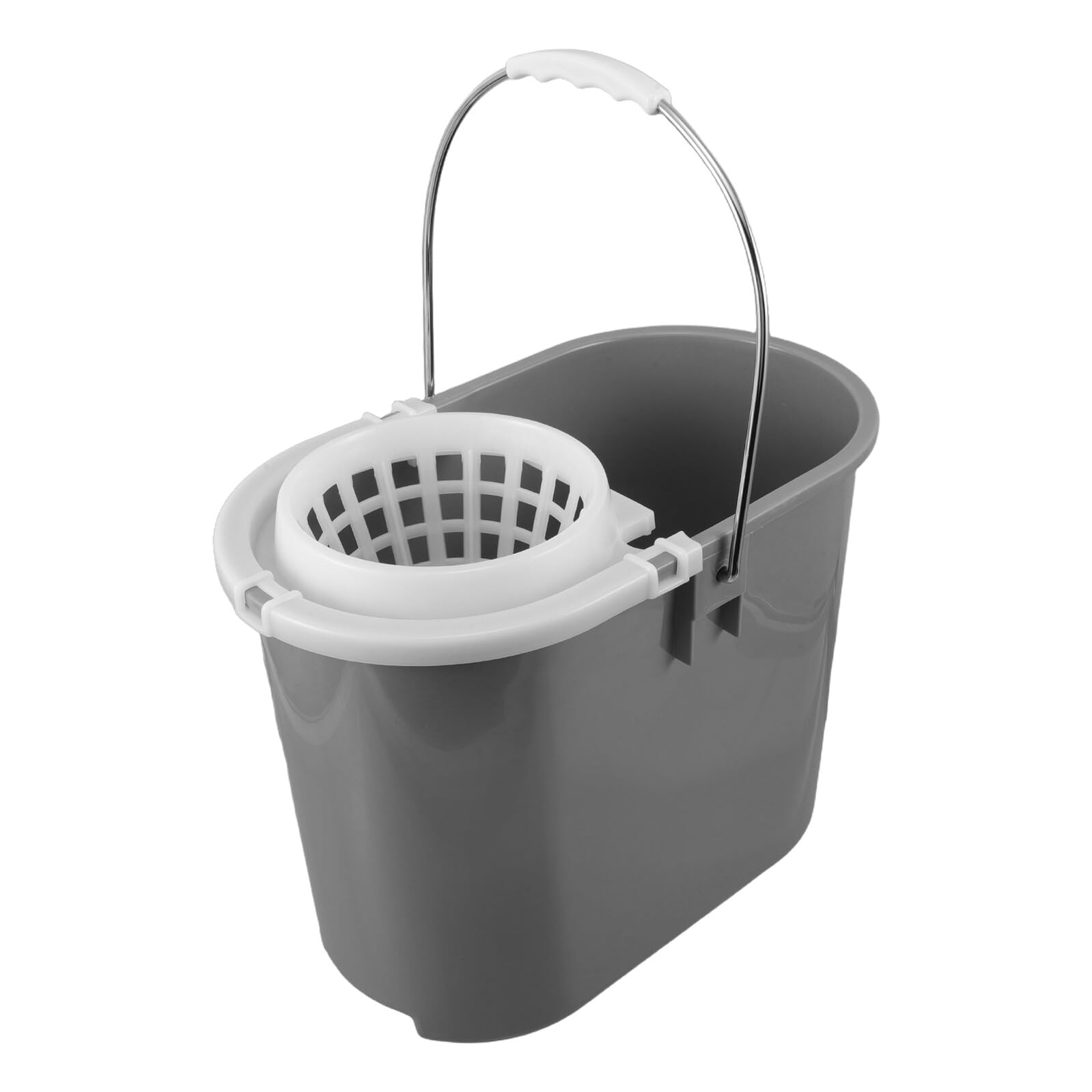 Cubo de Repuesto para Trapeador Comercial Redondo de Plástico | Asa y Cesta de Presión Lateral, para Trapeador Redondo, Uso en Limpieza Doméstica y Comercial