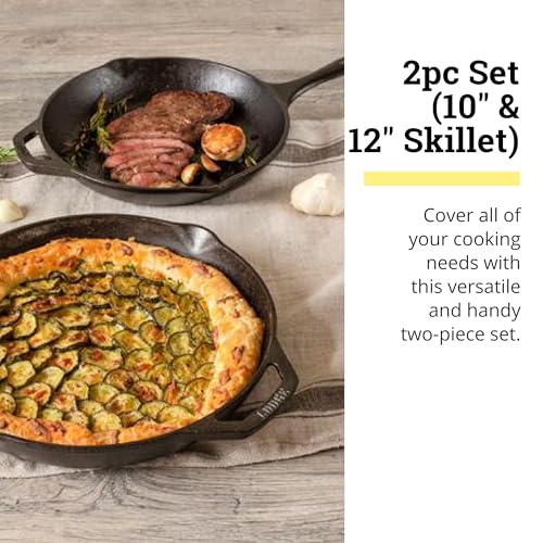 Image of Lodge Chef Collection 2pc Set (10 inch & 12 inch Skillet)