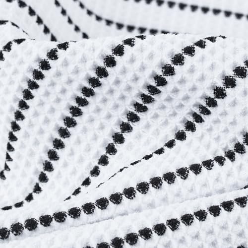Image of POLYTE 430 GSM Microfiber Oversize Quick Dry Lint Free Bath Towel, 60 x 30 in, 4 Pack (Waffle Weave)