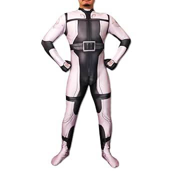 戦闘服 Amazon.co.jp: Zentai ヒーロー ホワイトブラック ゲーム 戦闘服