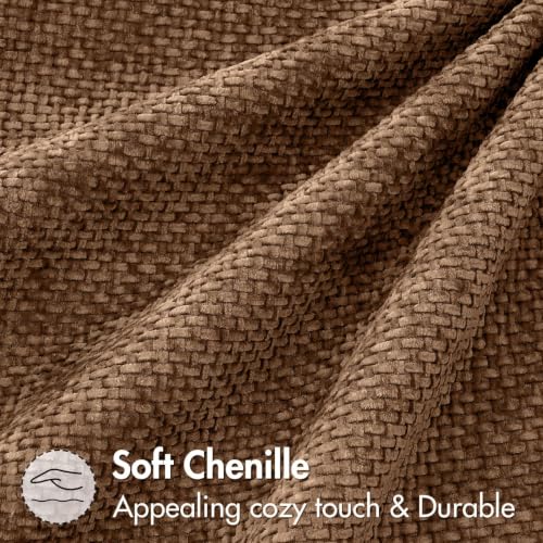 Image of MIULEE Decorative Couch Throw Pillow Covers 22x22 in Golden Brown 2 Pack