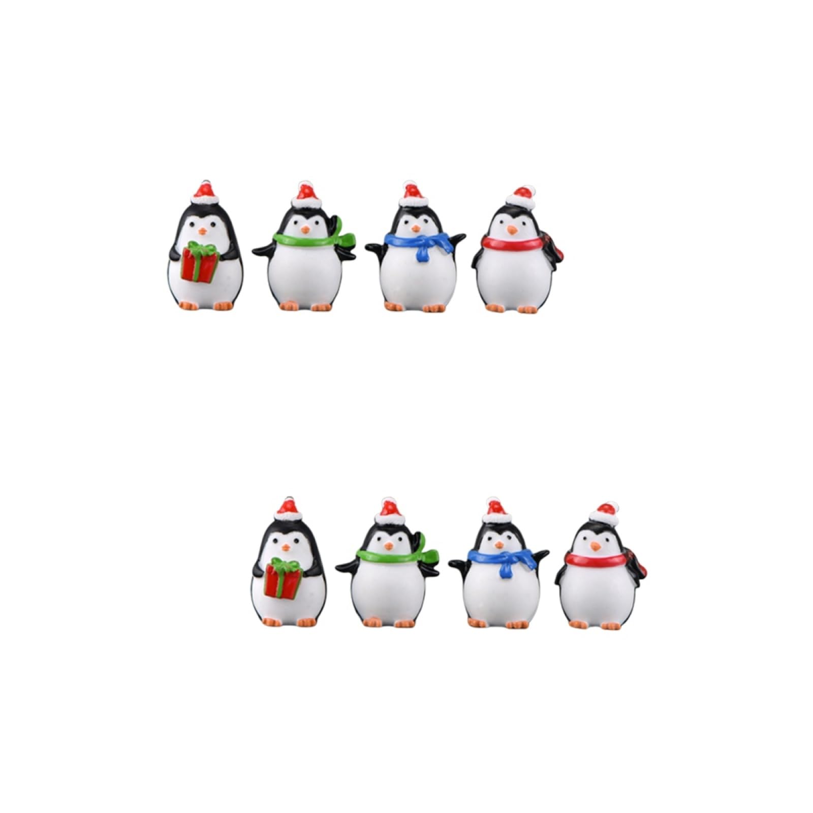 SUPVOX 8Pcs Mini Penguin Figurines, Christmas Table Decorations - Image 4
