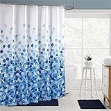 X-Labor Wasserabweisend Duschvorhang 240x200cm Dick Textil Stoff Anti-Schimmel inkl. 12 Duschvorhangringe Waschbar Badewannevorhang 240x200cm Muster-A