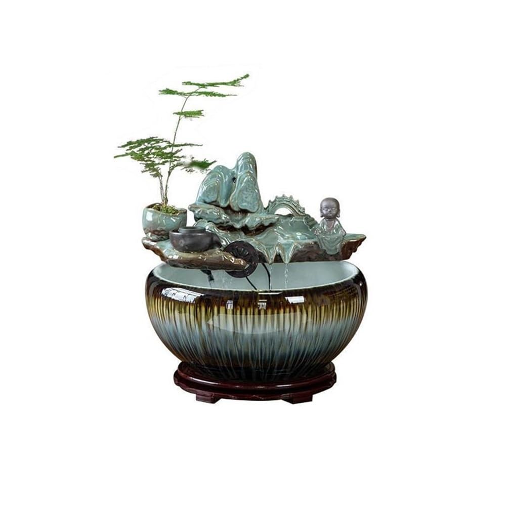 water feature Desktop Fountain - Indoor Waterfall Tabletop for Serene Meditation and Relaxation
