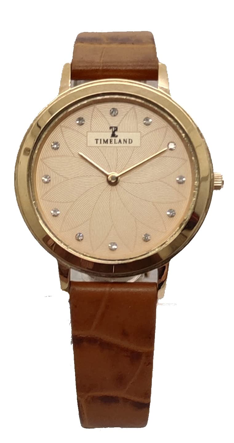 TIMELAND Analog Latest Formal and Perfect Long Lasting Outdoor Rose Dial Rose Gold Color Case Leather Strap Hand Watch Accessories for Womens (B09LVC6HV7) Amazon Price History, Amazon Price Tracker