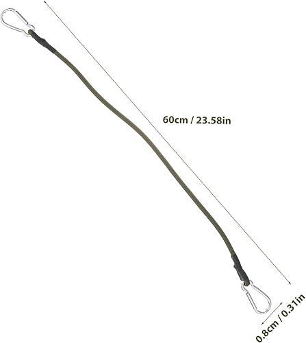 Miniatura 7 de Toddmomy 12 correas elásticas de amarre para equipaje al aire libre, coleteros verdes, correas de amarre para equipaje, correas de amarre de carga,