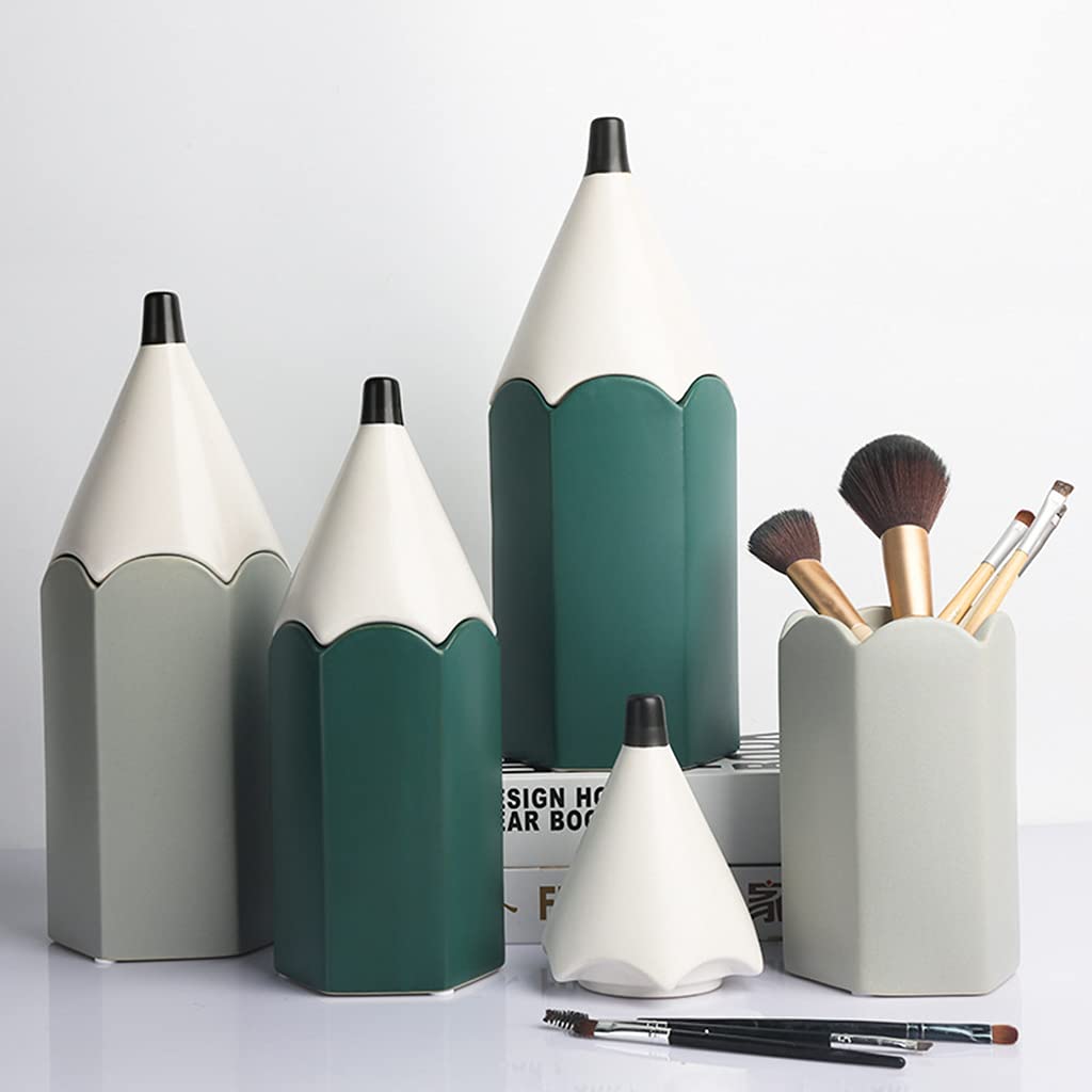Porte-crayons en céramique en forme de stylo, multi-usage, pot à crayons, organisateur de bureau, pot à ustensiles de maison, pot de rangement artificiel, tasses de rangement en céramique avec