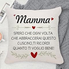 Idea Regalo - Regalo per la Mamma - Cuscino Festa della Mamma con Dedica Speciale - Per Natale e Compleanno