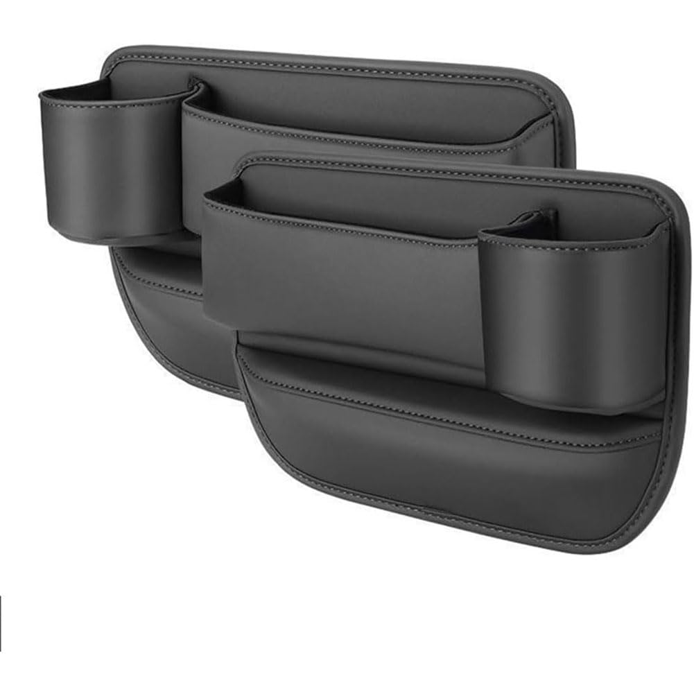 Autositz Gap Organizer Storage Box für Smart Fortwo 451 450 453 EQ Forfour, Auto Mittelkonsole, Vordersitzen Seitentasche Car Seat Leder Aufbewahrung Tasche,E