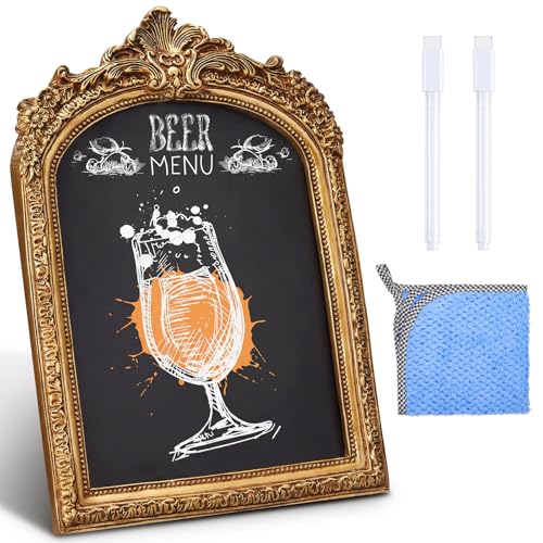 Jaloro 1 Pack Framed Tabletop Chalkboard Sign 7 x 10 in, Rustic Frame, Hanging...