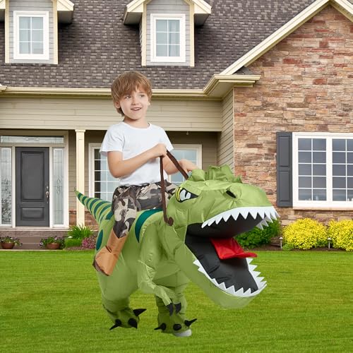 Disfraz Inflable de Dinosaurio T Rex para Niños miniatura 3