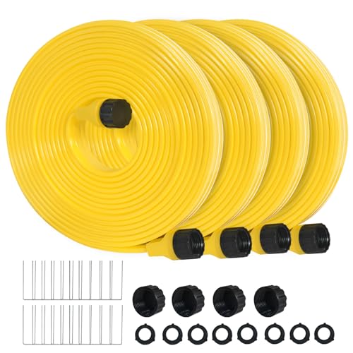Holldoor 4-Pack Sprinkler Hose with Holes 25 ft – Flexible Sprinkler Soaker Hose for Lawn &...