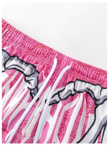 GORGLITTER Men's Skull-Hand Graphic Basketball Shorts with Liner 2 in 1 Drawstring Waist Workout Athletic Shorts4