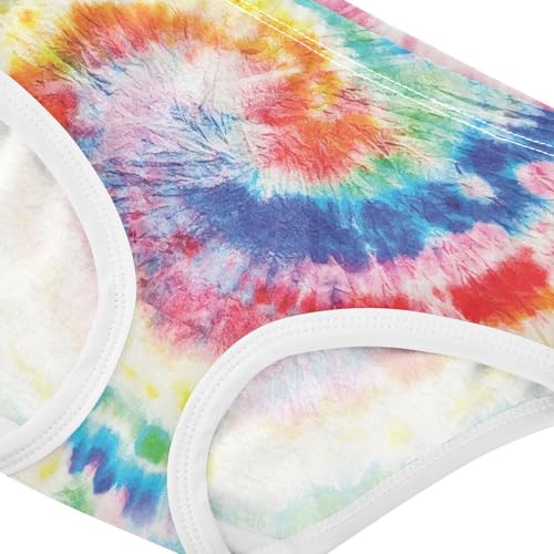 Little Girls' Soft Cotton Underwear Kids Breathable Comfort Colorful Tie Dye Panties Briefs Toddler Undies4