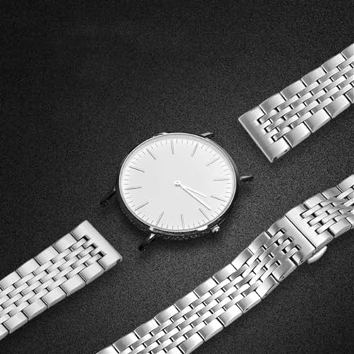Correa de reloj universal de metal en 18mm y 20mm con broche de mariposa 3