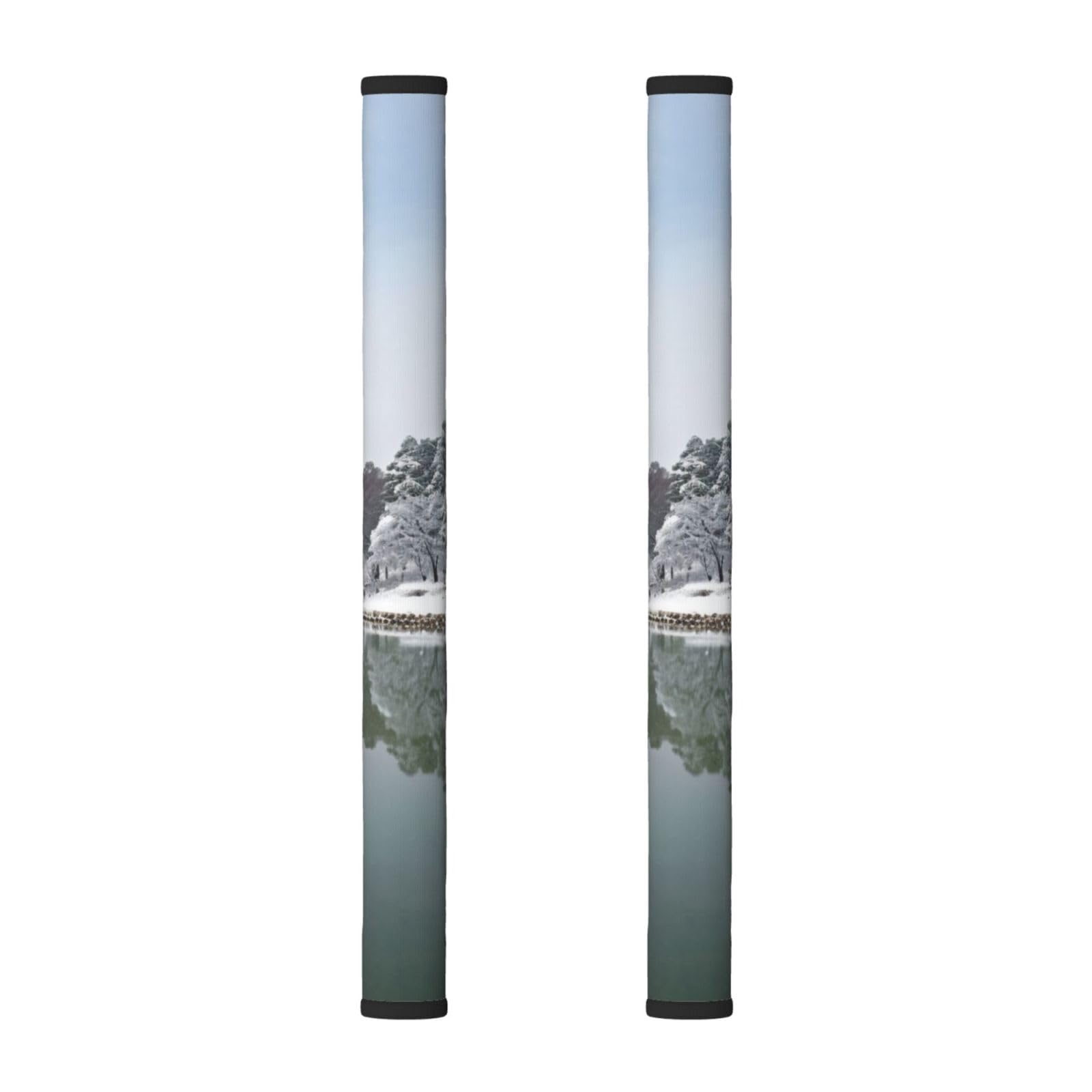 VGFJHNDF Refrigerator Door Handle Covers 2-Pack, Korea Winter Lake Printed Protect and Decorate for Fridge Ovens Dishwashers