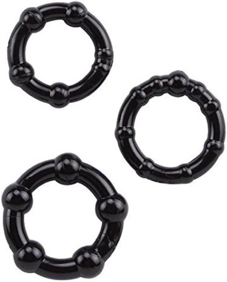 Amora 3 Pcs Premium Soft Rings Silicone Rings Masssage for Male