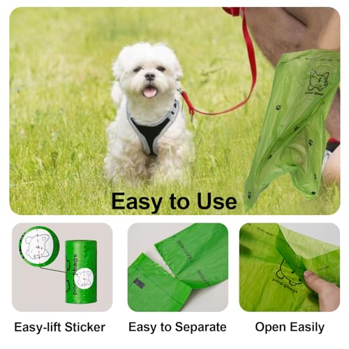 Image of Scented Dog Poop Bags With Dispenser, Strong and Leak-proof Waste Bags for Pets, 870 Count (58 Packs of 15), 13 Inch x 9 Inch (Green)