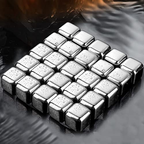 Piedras de whiskey de acero inoxidable 24 piezas miniatura 4