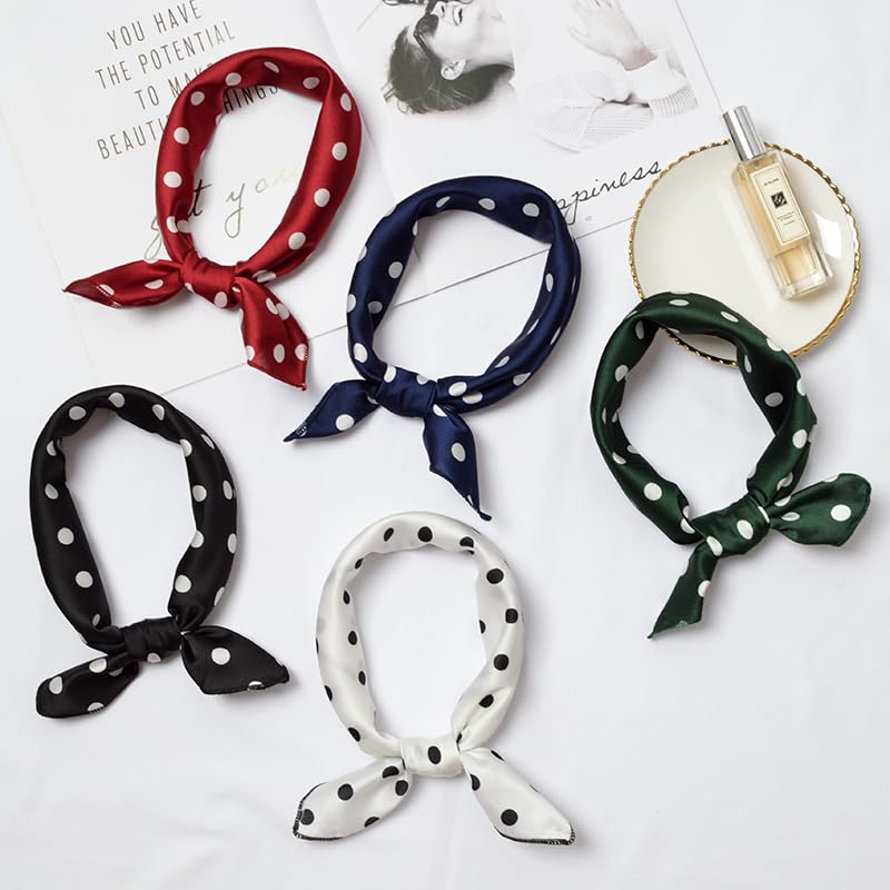 3Pcs 20" x 20" Silk Feeling Scarf Fashion Satin Head Scarf for Women Square Scarf for Neck3