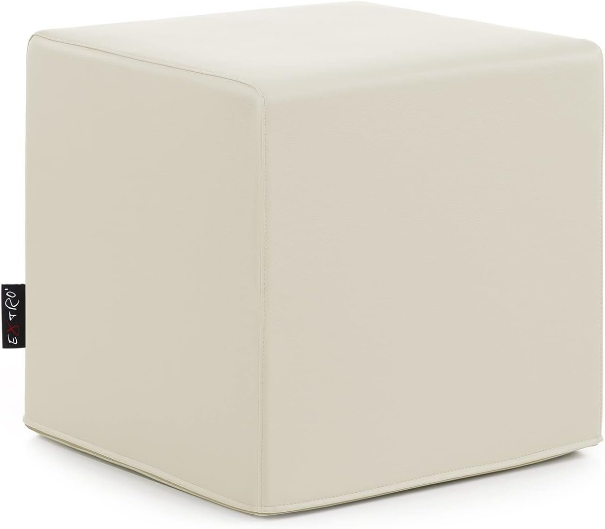 Pouf Cubo 45x45 In Ecopelle Nero | Sfoderabile Con Fodera Di Ricambio | Poliuretano Espanso | Per Casa Moderna - Foto 10