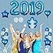2019 Balloons Kit Blue, Graduation Party Balloons - 40 Inch Number Foil Balloons, Confetti Balloons for Wedding Bridal Shower and Children Graduation Party Decorations Supplies