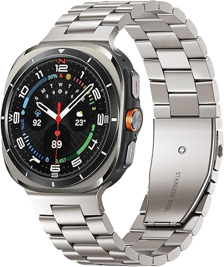 mFoniscie Stainless Steel No Gap Metal Wrist Band Strap for Men Women Compatible with Samsung Galaxy Watch Ultra 47mm Band (2024) - Black [Watch NOT Included] (B0DFQDR54S) Amazon Price History, Amazon Price Tracker
