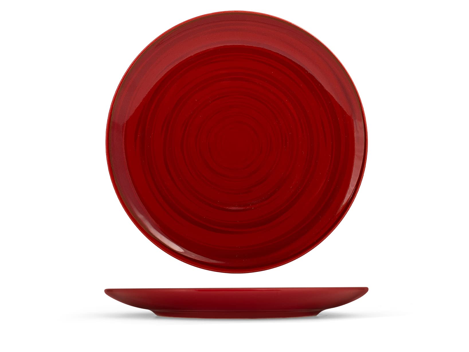 H&H 1536101 Stoneware Coupe Mango Dinner Plate, 26 cm