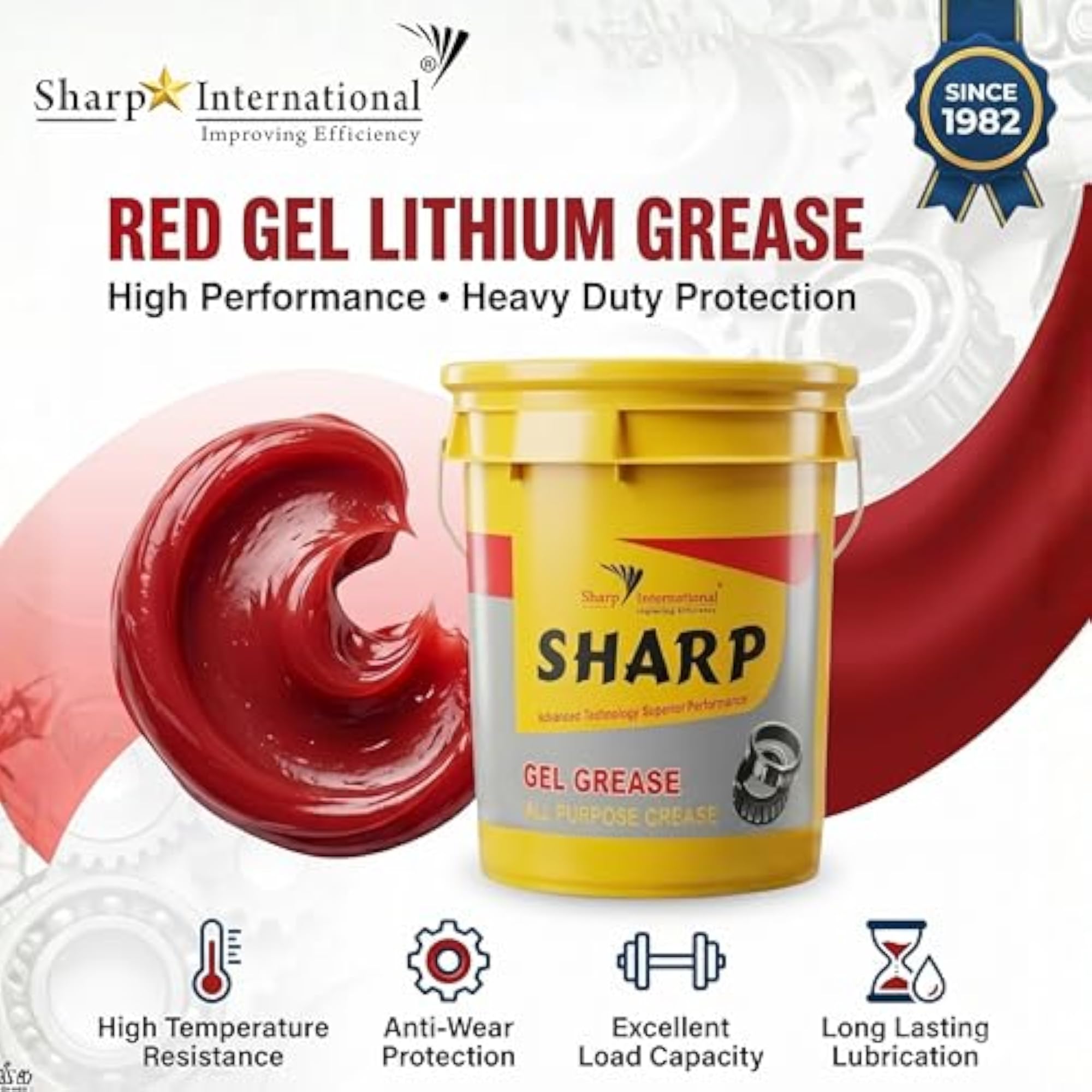 Red Gel Lithium Grease - High-Performance Lubricant