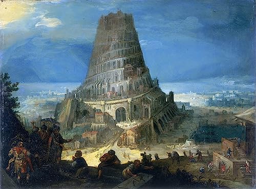 Impression d'affiches de la Tour de Babel sur toile 60x90cm pour décoration