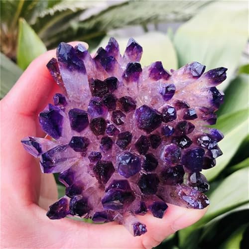 Quartz fantôme violet | Cluster de cristal de roche pour lithothérapie 400g
